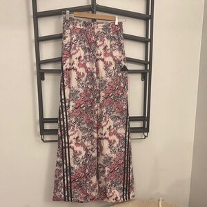 Adidas Pink and Black Patterned Leggings